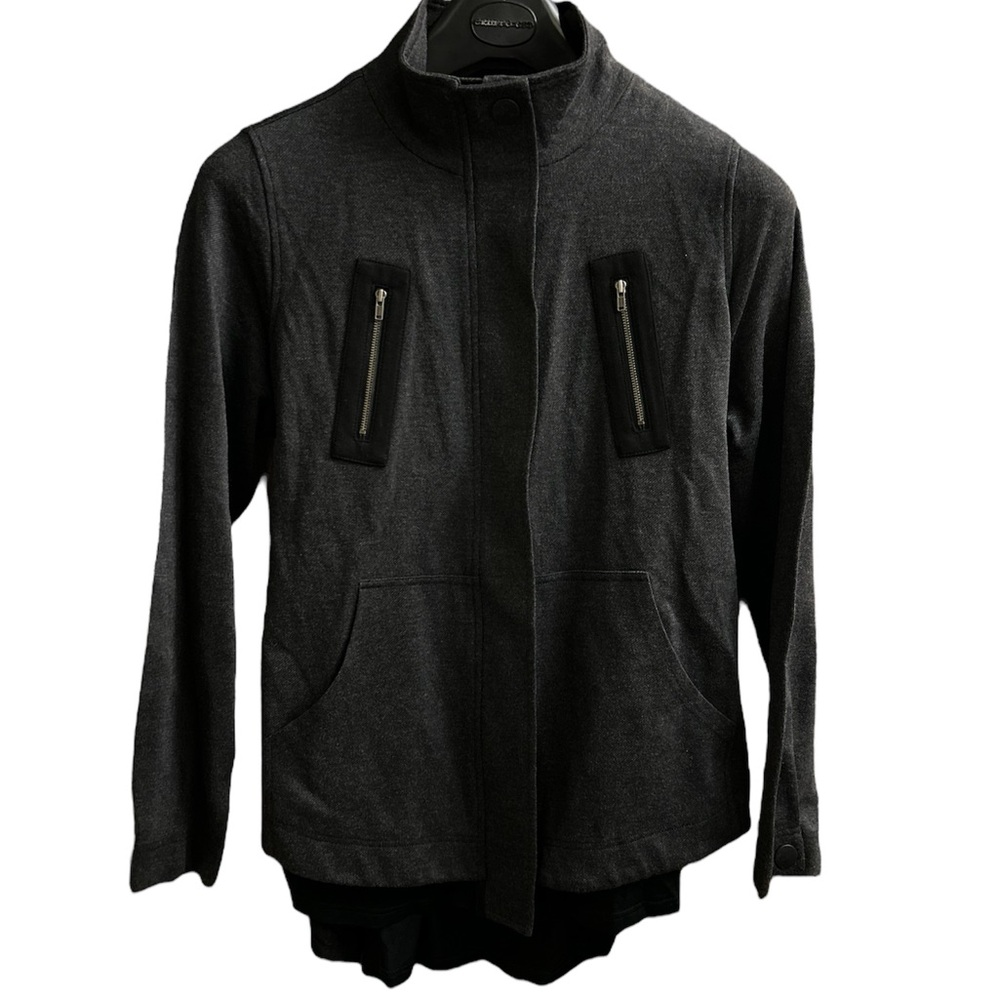 NWOT Cabi Full Zip Frontal Size Small Black/Smoky Gray Jacket Coat